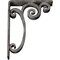 Ekena Millwork Avery Wrought Iron Bracket, (Triple center brace), Antiqued Warm Silver 2"W x 7 1/2"D x 10"H BKTM02X07X10TAVAWS - alternate 7